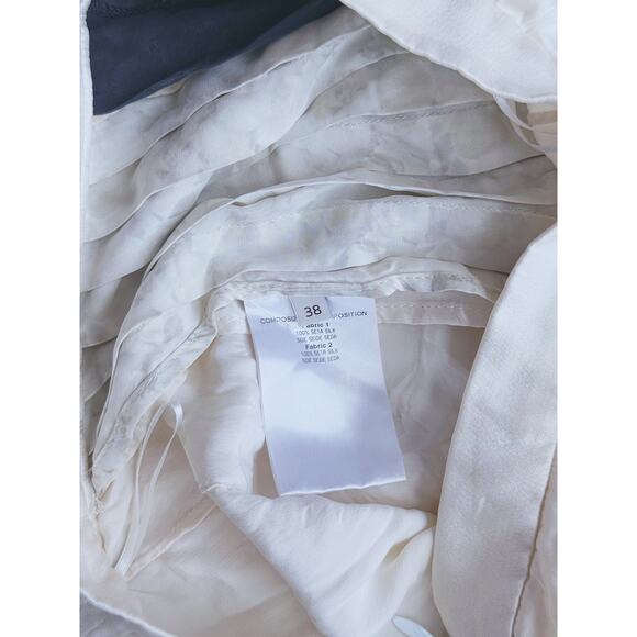 Stella McCartney Silk Mini Skirt Cream Pleated Small Quiet Luxury Old Money Chic - Picture 15 of 15